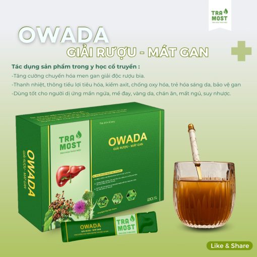 OWADA GIẢI RƯỢU - MÁT GAN (HỘP TO 20 GÓI) - Ảnh 8