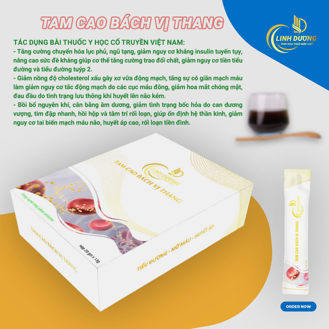 TAM CAO BÁCH VỊ THANG (TIỂU ĐƯỜNG - MỠ MÁU - HUYẾT ÁP) Tam cao bách vị thang 01