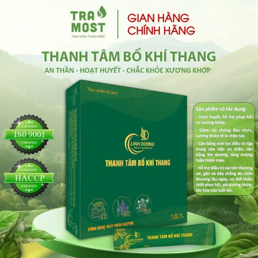 trà thanh tâm bổ khí thang của thương hiệu tra most