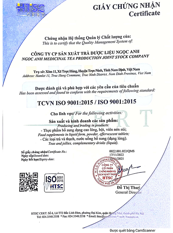 Trang chủ Giay chung nhan ISO 9001 2
